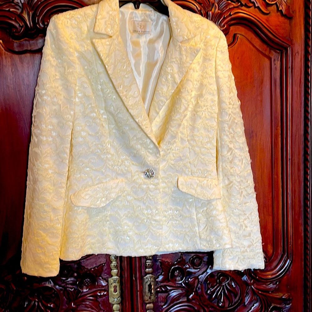 Lace Jacket by Sandra Darren beaded New